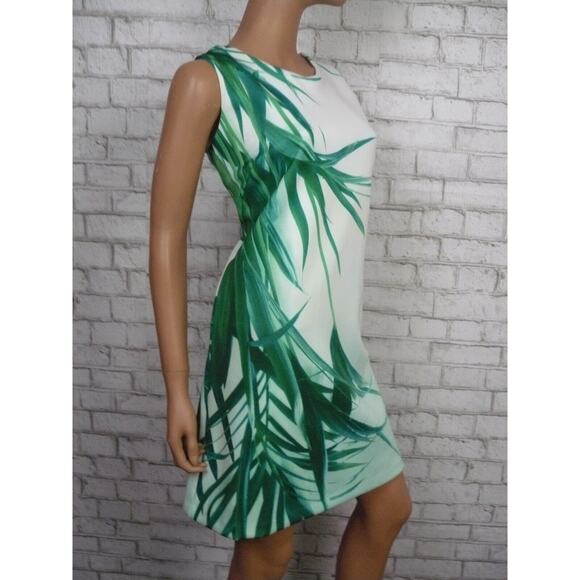 Catherine Malandrino Raffie Placid Palm Print Vback Shift Dress 6 NEW - Picture 7 of 12